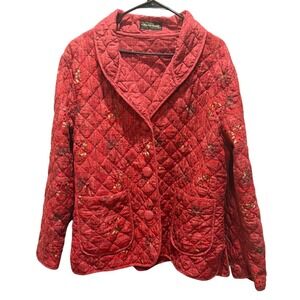 Cottage Core Grandma Floral Patchwork Quilted Jacket Donna Sharp